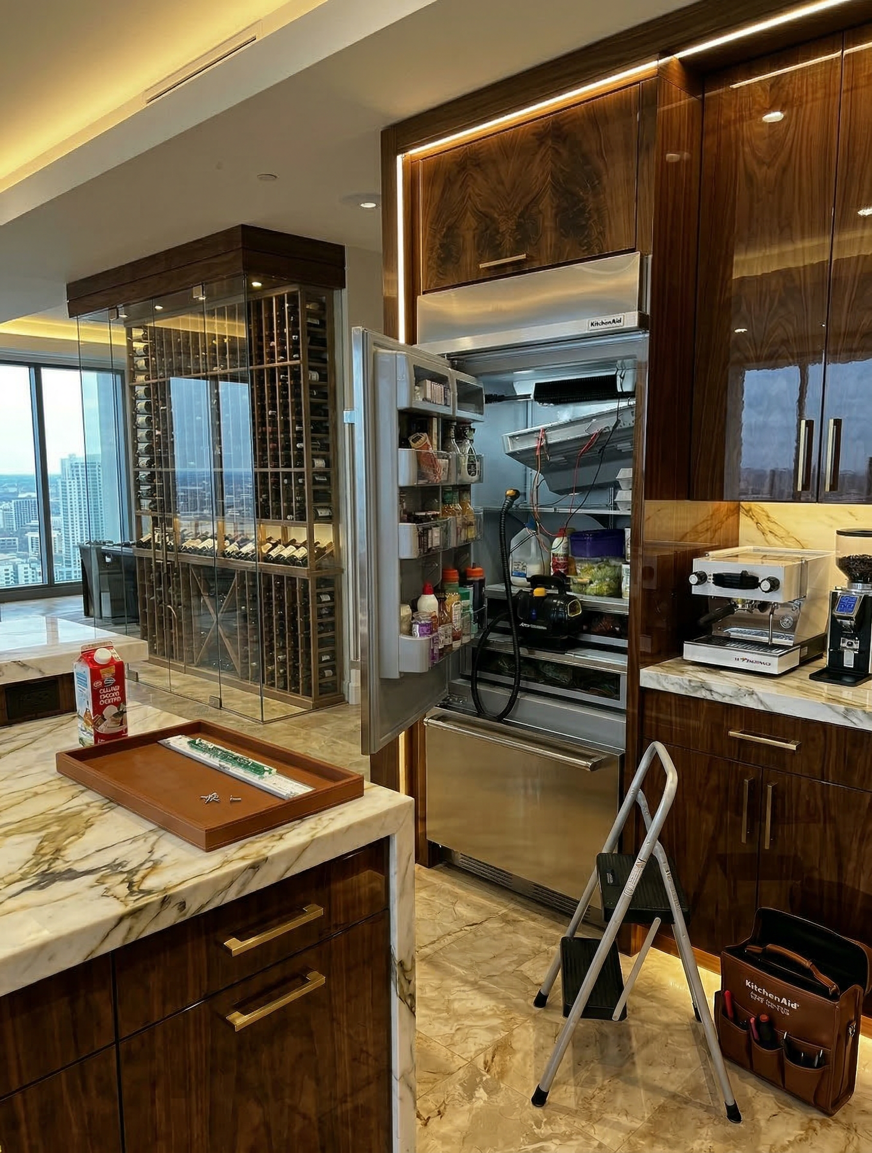 Luxury kitchen refrigerator service and repair