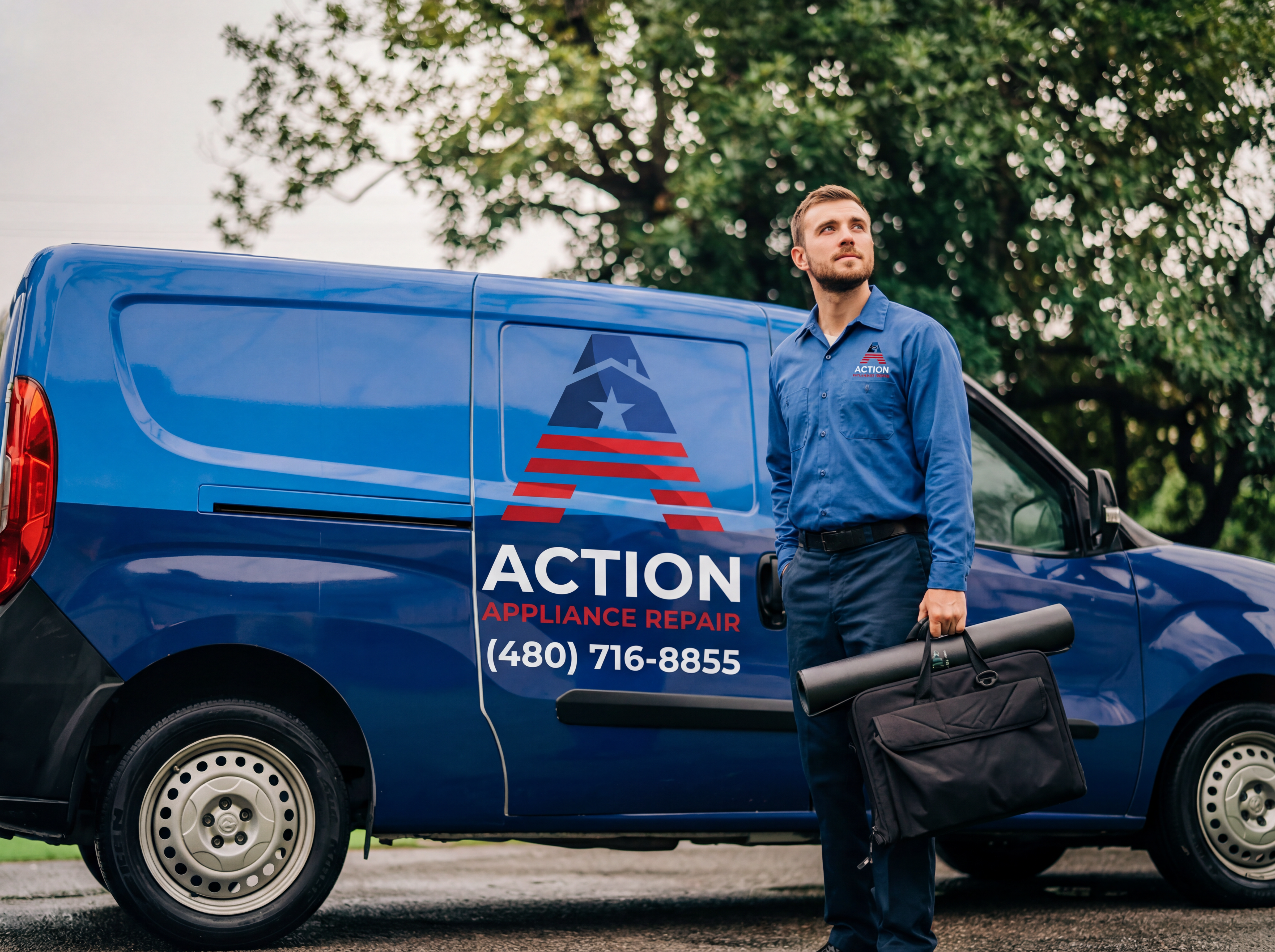 Action Appliance Repair service van in Phoenix Arizona
